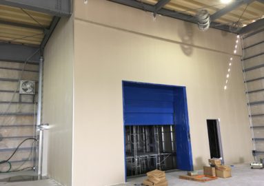 埼玉県内某工場内　貨物EV・階段室区画壁工事